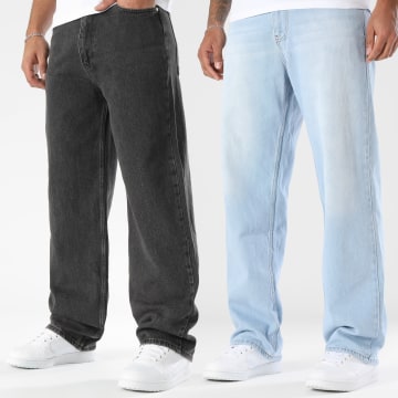 LBO - Lot De 2 Jeans Baggy Large 3577 3749 Noir Bleu Wash